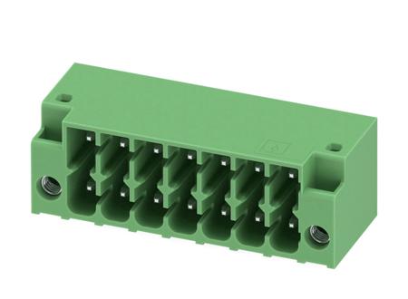 1053870 Phoenix Contact, 3.5mm Pitch, DMC 1.5, 7 Way, Right Angle, Pluggable Terminal Block, Header, Through Hole, Solder