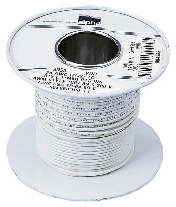 3055 GY001 Alpha Wire Hook-up Wire PVC Series Green/Yellow 0.82 mm² Hook Up Wire, 16/0.25 mm, 304m, PVC Insulation,
