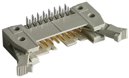 09185166903 HARTING SEK 18 Series Right Angle Through Hole PCB Header, 16 Contact(s), 2.54 mm Pitch, 2 Row, Shrouded