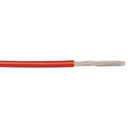 5854 RD005 Alpha Wire Hook-up Wire TEFLON Series Red 0.2 mm² Hook Up Wire, 24 AWG, 19/0.13 mm, 30m, PTFE Insulation,