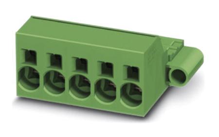 1748655 Phoenix Contact, 10.16mm Pitch, ISPC 16/ 5-STF-10.16, 5 Way, , Pluggable Terminal Block, Inverted Plug, Cable Mount,