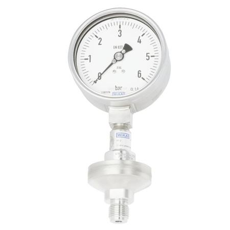 14200509 WIKA G 1/2 Bottom Entry Pressure Gauge 9bar, -1bar min.