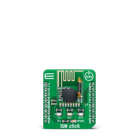MIKROE-4625 MikroElektronika ISM Click RFM75 RF Transceiver Add On Board for mikroBUS socket 2.4 → 2.52GHz