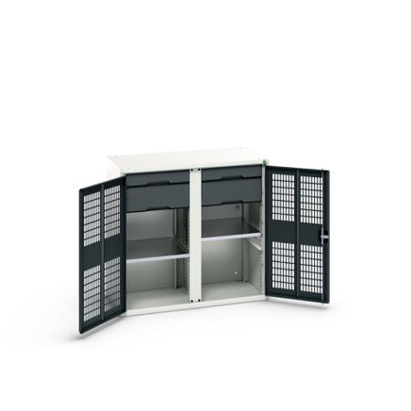 16926764-19 Bott 2 Door, 4 Drawer Sheet Steel Cupboard, 1050 x 550 x 1000mm