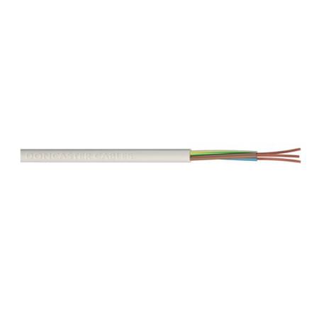606-110 RS PRO Power 0.75 mm² 3 Core Power Cable, White Polyvinyl Chloride PVC, 50m