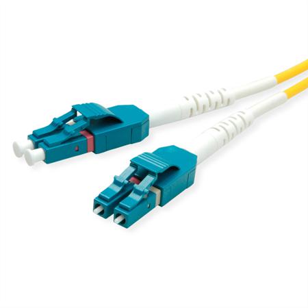 21.15.8782 Roline LC to LC Duplex Duplex OS2 Fibre Optic Cable, 9/125μm, Yellow, 2m