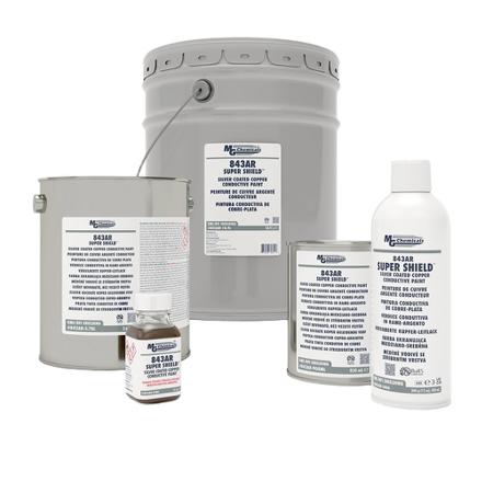 843AR-3.78L MG Chemicals White Silvered Copper Epoxy Conformal Coating, 3.6 L Can, -40°C min, +120°C max