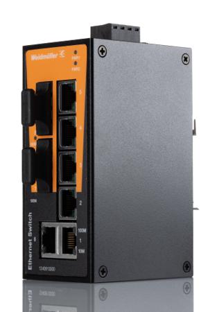 1240910000 Weidmuller Unmanaged 2 x SC Multimode, 6 x RJ45 Port Ethernet Switch