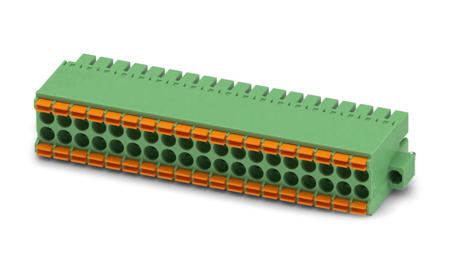 1790467 Phoenix Contact, 3.5mm Pitch, DFMC 1.5/19-STF-3.5, 38 Way, Pluggable Terminal Block, Plug, Cable Mount, Spring Cage