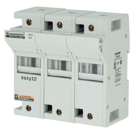 CH60J3 Eaton 60A Fuse Holder for 5 x 5in Fuse, 3P, 600V