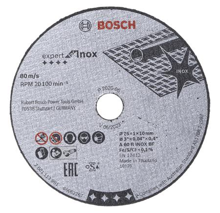 2608601520 Bosch Silicon Carbide Cutting Disc, 76mm x 1mm Thick, Very Fine Grade, P400 Grit, 5 in pack