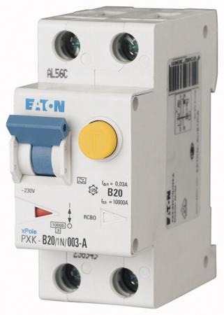 236965-PXK-C20-1N-003-A Eaton PXK 20A RCBO, 1P + N Curve C, Breaking Capacity 10 kA, 240V