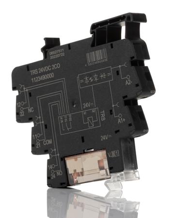 1123490000 Weidmuller TRS Series Interface Relay, DIN Rail Mount, 24V Coil, DPDT, 2-Pole