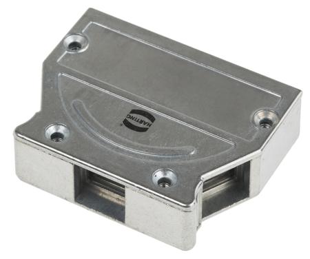 61030010012 HARTING D-Sub, InduCom Series Metal Angled, Straight D Sub Backshell, 25 Way
