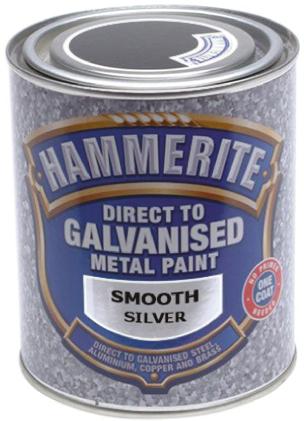 5084898 Hammerite Metal Paint in Smooth Silver 5L
