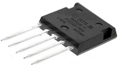 FUO22-16N IXYS Bridge Rectifier, 28A, 1600V, 3-phase, 5-Pin