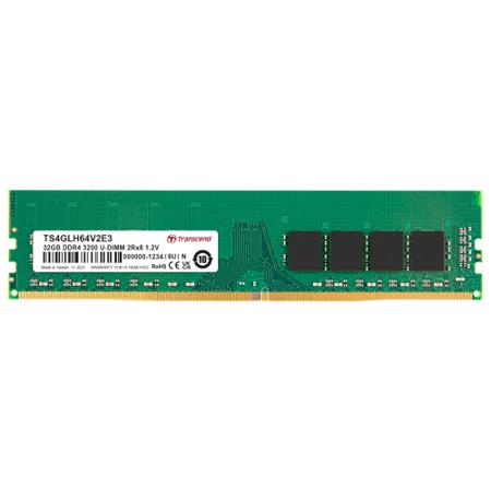 TS4GLH64V2E3 32GB DDR4 3200 U-DIMM 2Rx8 2Gx8 CL22 1.2
