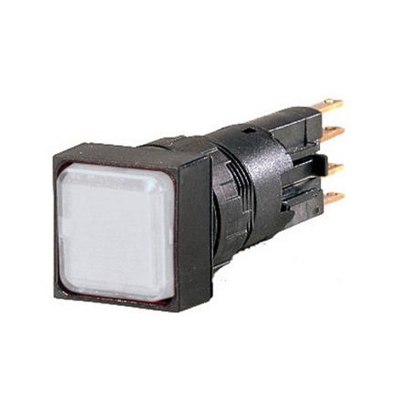 088059 Q18LF-WS/WB Eaton, Panel Mount White LED Indicator, 16mm Cutout, IP65, Square