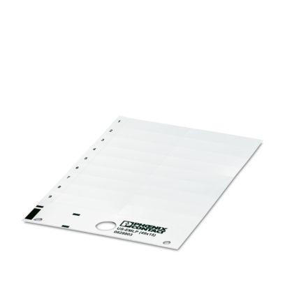 0828803 Phoenix Contact US-EML White on White Cable Labels, 15 mm Length, 49 mm Width, 14.9mm Label Length, 48.7mm Label Width