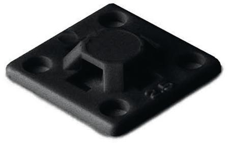 151-01800 HellermannTyton Self Adhesive Black Cable Tie Mount 13 mm x 13mm, 2.7mm Max. Cable Tie Width