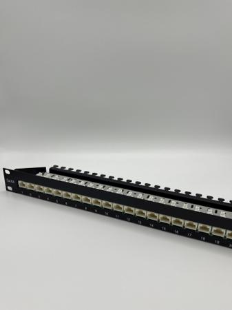 J02023S0051 Telegartner Telegartner Data Series Cat6 24 Port RJ11, RJ12, RJ45 RJ Patch Panel Shielded 1U Black