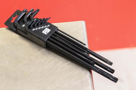 451-8937 RS Pro 9 Piece L Shape Torx Key Set T10; T15; T20; T25; T27; T30; T40. T45; T50