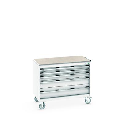 40402164-16V Bott, 5 Drawer Sheet Steel Floor Standing Storage Cabinet, 1050 X 650 X 890mm
