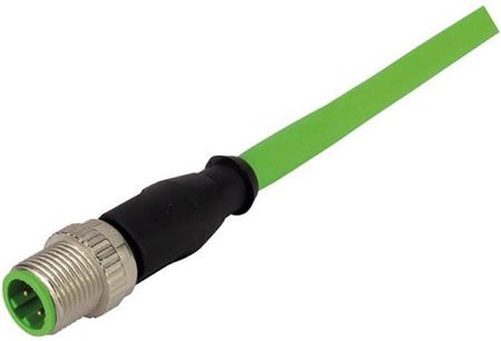 21349293477100 HARTING Female 4 way M12 to Male 4 way M12 Sensor Actuator Cable, 10 m
