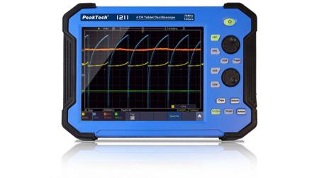 P 1211 PeakTech P1211 P12 Series, 70MHz Handheld Oscilloscope, 4 Analogue Channels