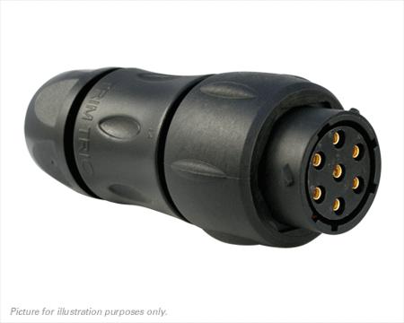 UTS1JC128S Souriau Sunbank by Eaton Circular Connector, 8 Contacts, In-Line, Standard Connector, Socket, Female, IP68, IP69K, UTS