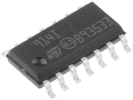 TS914ID  STMicroelectronics, Operational Amplifier, 1 MHz, 14-Pin 16 V SOIC