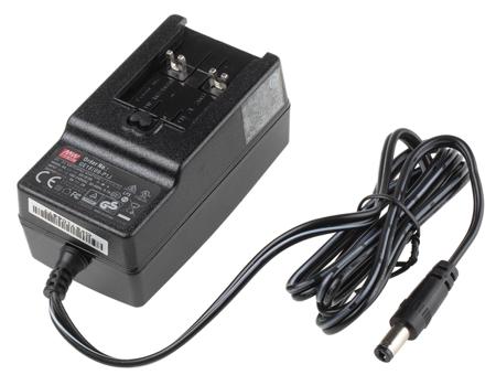GE18I09-P1J MEAN WELL 18W Plug-In AC/DC Adapter 9V dc Output, 2A Output