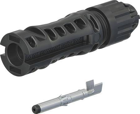 32-0317P0010 MC4-Evo 2 Series, Male, Panel Mount Solar Connector, Cable CSA, 4mm², Rated At 45A, 1.5 kV PV-KST4