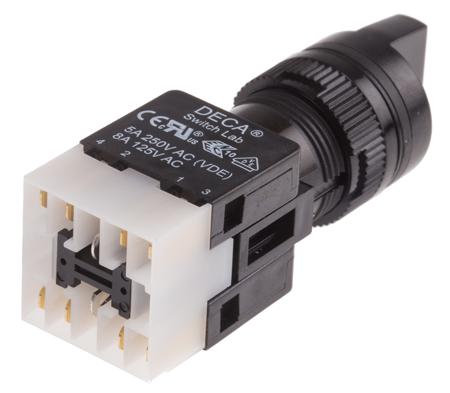 820-0463 Rotary Switch, 3 Way 16 mm, Solder, IP65