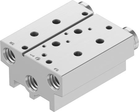 VABM-B10-20S-G14-2 Festo 2 stations G 1/4 Manifold Base, Aluminium Alloy 1/4 in G