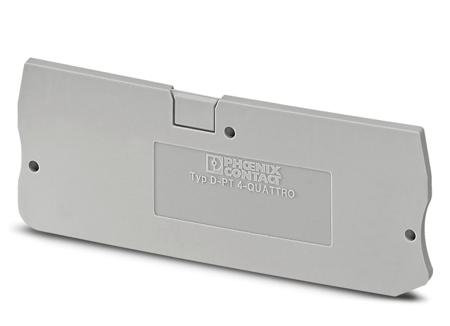 3208979 Phoenix Contact D-PT 4-QUATTRO Series End Cover for Use with DIN Rail Terminal Blocks