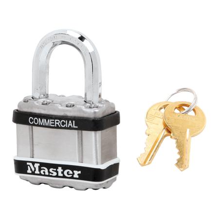 M1STS Master Lock Key Weatherproof Stainless Steel Padlock, 8mm Shackle, 44mm Body