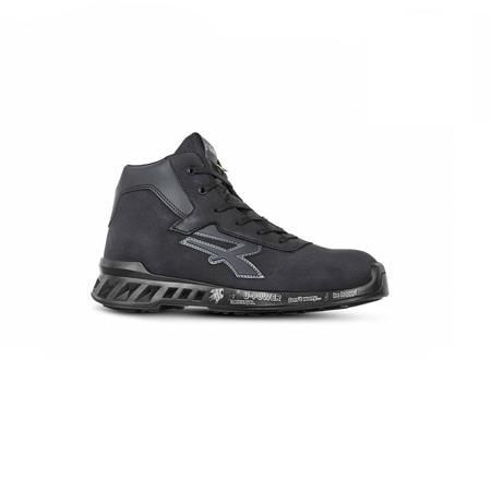 RV10024-42 UPower RV Men, Women Black Aluminium Toe Capped Safety Shoes, UK 8, EU 42