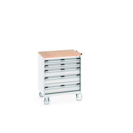 40402157-16V Bott, 5 Drawer Sheet Steel Floor Standing Storage Cabinet, 800 X 650 X 990mm