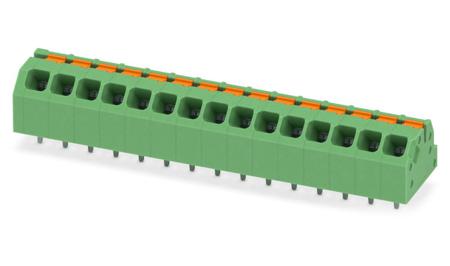 1862217 Phoenix Contact SPTAF 1/15-3.5-IL Series PCB Terminal Block, 15-Contact, 3.5mm Pitch, Through Hole Mount, 2-Row