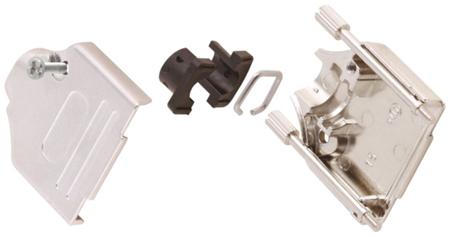 MHDTZK37-K MH Connectors MHDTZK Series Zinc D Sub Backshell, 37 Way, Strain Relief
