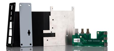 230-9821 RS PRO Aluminium  Case for use with Raspberry Pi 4 in Black