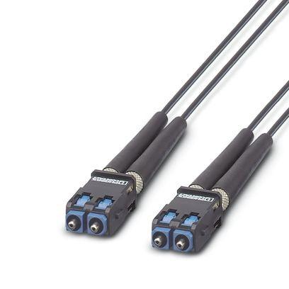1645741 Phoenix Contact SC to SC Duplex Multi Mode Fibre Optic Cable, Black, 2m