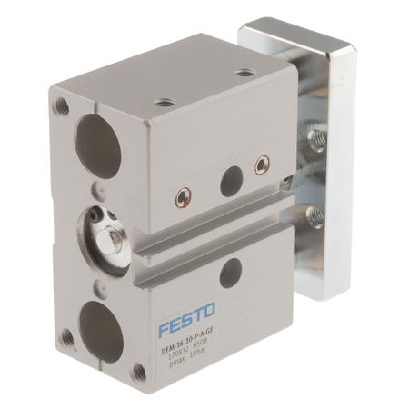 DFM-16-10-P-A-GF Festo Pneumatic Guided Cylinder - 170832, 16mm Bore, 10mm Stroke, DFM Series, Double Acting