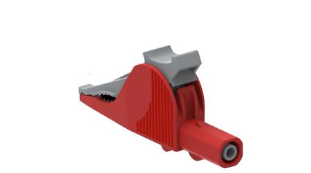 RND-350-00044 4 mm alligator clip, Red