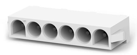 641831-1 TE Connectivity Universal MATE-N-LOK, 6.35mm Pitch, 6 Way, 1 Row, Straight PCB Header, Through Hole