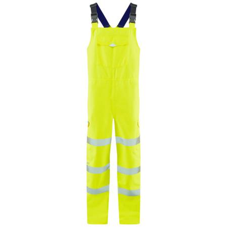 BB01-Y-LEO-M Leo Workwear Yellow Hi Vis Overalls, M