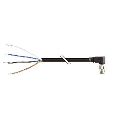 X67CA0P50-0020 B&R Right Angle Male 4 way M8 to Unterminated Actuator/Sensor Cable, 2m