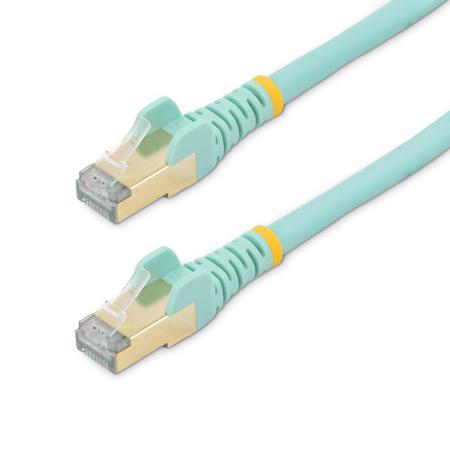 6ASPAT750CMAQ StarTech.com, 7.5m Cat6a, Light Blue RJ45 to Male RJ45 Male, STP Shielded, Terminated