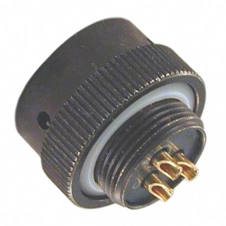 85106EC123S50 Souriau Sunbank by Eaton, 851, Copper Alloy 3 Way Cable Mount MIL Spec Circular Connector ReceptacleGreen, Pin